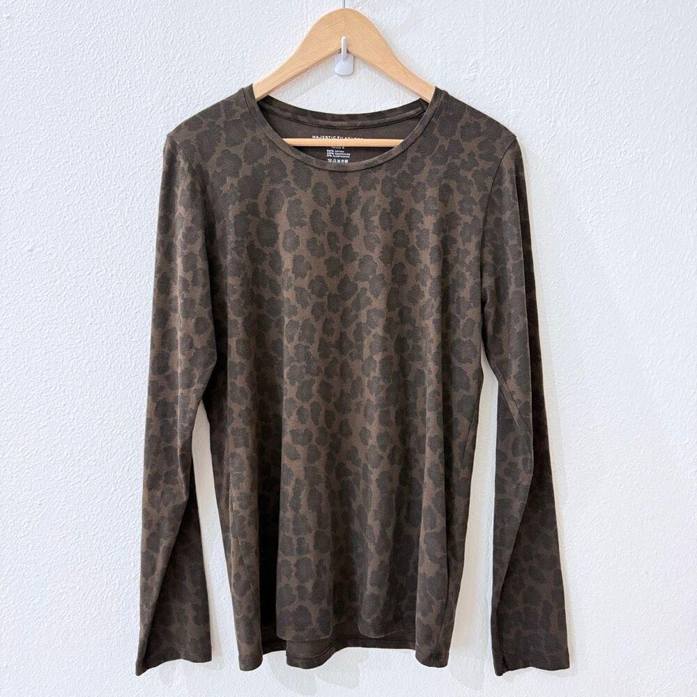 Majestic Filatures Cashmere Women's Size 5 XL Deluxe T-Shirt Top Soft Stretch LS